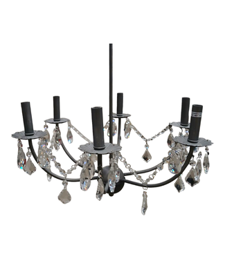 41608 Elegant 6-Light Chandelier with Crystal Accents
