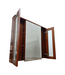 41872 Walnut Wall Mount Mirrored Medicine Cabinet 35.5"W
