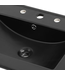41983 Jonathan Y Black Ceramic Drop-In Bathroom Sink 36"W