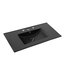 41983 Jonathan Y Black Ceramic Drop-In Bathroom Sink 36"W