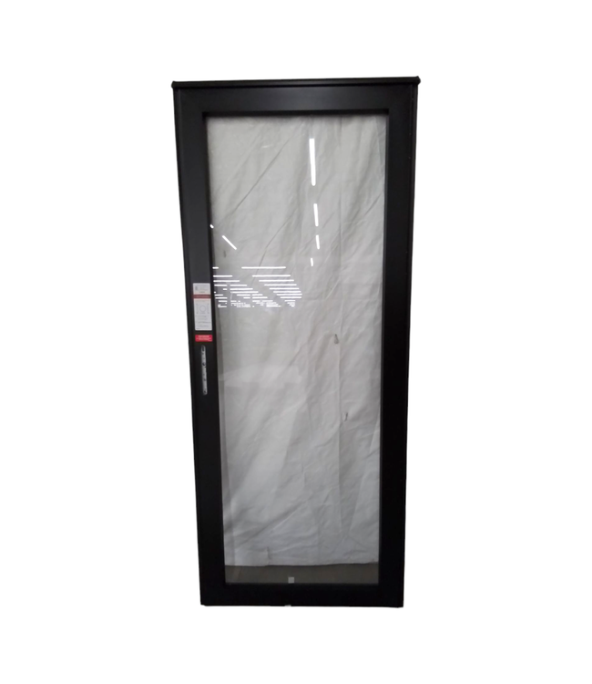 42105 Larson Platinum Blk Full View Aluminum Storm Door 32" W
