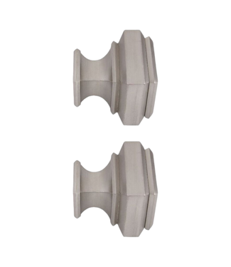 42113 Allen + Roth Brushed Nickel Curtain Rod Finials