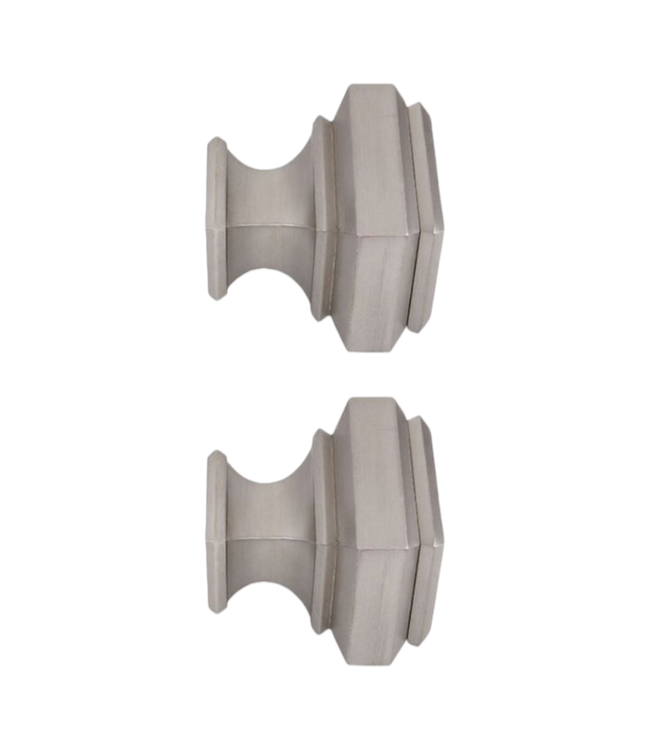 42113 Allen + Roth Brushed Nickel Curtain Rod Finials