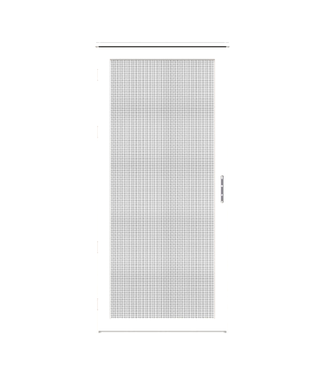 42686 Larson Platinum White Linen Aluminum Security Door 32"W