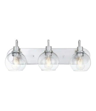 42691 Hukoro 3-Light Brushed Nickel Vanity Light