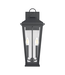 42755 Allen+Roth 2-Light Black Outdoor Wall Lantern