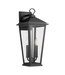 42755 Allen+Roth 2-Light Black Outdoor Wall Lantern