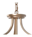 42820 3-Light Antique Gold w/White Fabric Shade Chandelier