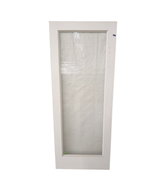 42864 Full-Lite Ribbed Glass Primed Interior Door 32"W