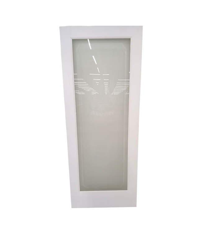 42866 Full-Lite Frosted Glass Pantry Door 32"W