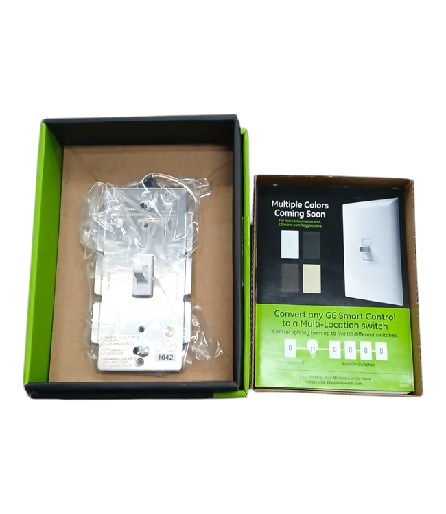 42881 GE White 3-Way Toggle Smart Light Switch