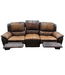 42888 Faux Leather Double Recliner Couch 84"W