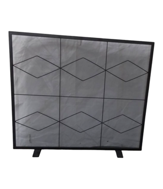 42923 Master Forge Black 1-Panel Diamond Fireplace Screen