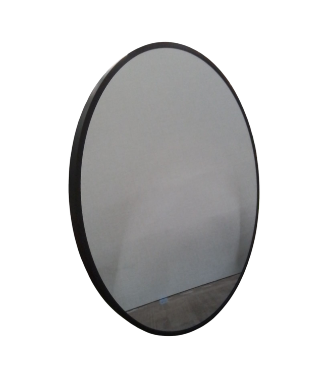 42973 Round Black Framed Wall Mirror