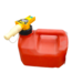 43056 No Spill 1.25-Gallon Plastic Gasoline Can