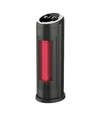 43074 Life Smart Black Infrared Tower Heater Fan 16"