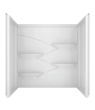 43156 Delta Laurel White 3-Piece Bathtub Wall Panel