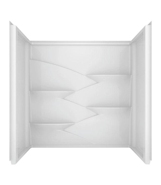 43156 Delta Laurel White 3-Piece Bathtub Wall Panel