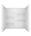43156 Delta Laurel White 3-Piece Bathtub Wall Panel
