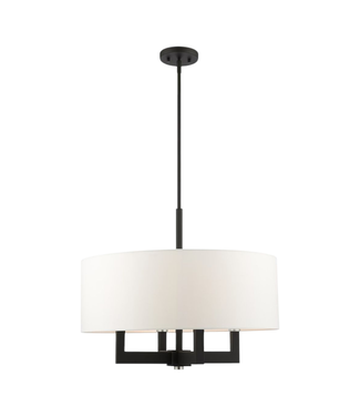 43314 Livex Lighting Cresthaven 4-Light Black Chandelier