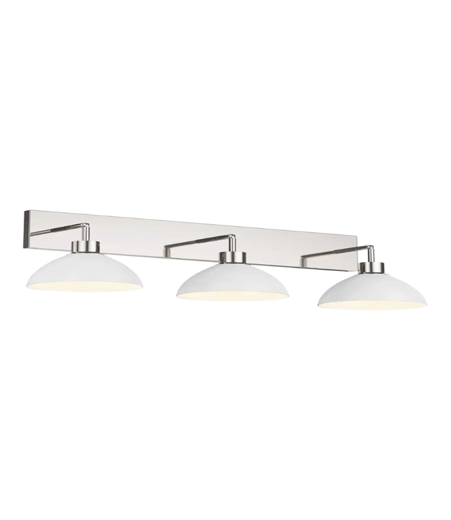 43338  Aiwen 26.77"W White Modern Vanity Light