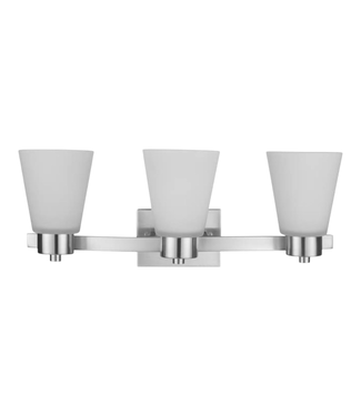 43417 Prominence Home 3-Light Brushed Nickel Vanity Light