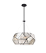 43416 Cascada 3-Light Black & Mercury Glass Pendant Light