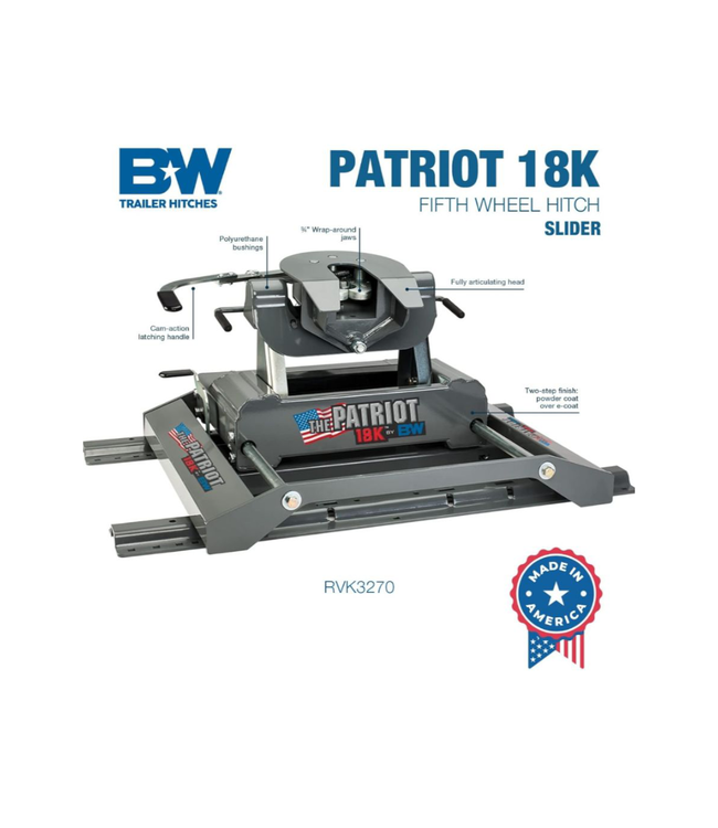 43496 Patriot 18K Slider Fifth Wheel Hitch