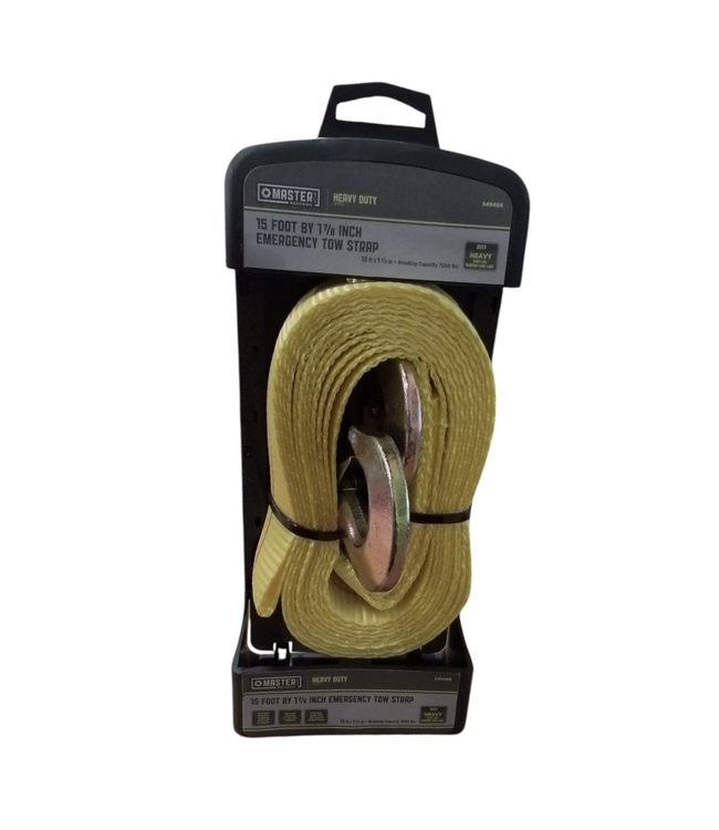 43497 Master Forge Emergency Yellow Tow Strap 15' ft