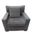 43518 Stone Gray Armchair With Matching Throw Pillow
