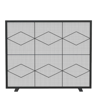 43576 Master Forge Black Diamond Fireplace Screen 37.5"W