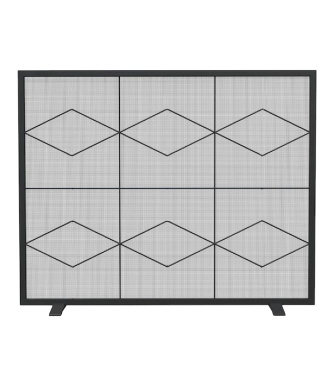 43576 Master Forge Black Diamond Fireplace Screen 37.5"W