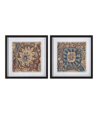 43588 Allen and Roth 2 pc Frayed Linen Wall Art
