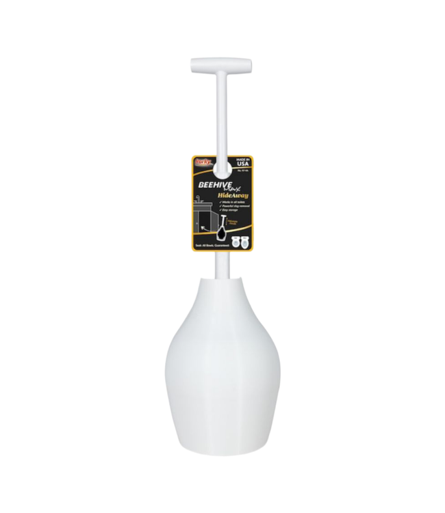 43625 Korky 6-in White Rubber Plunger with Storage Caddy