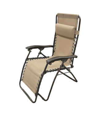 43667 Tan & Dark Brown Zero Gravity Chair