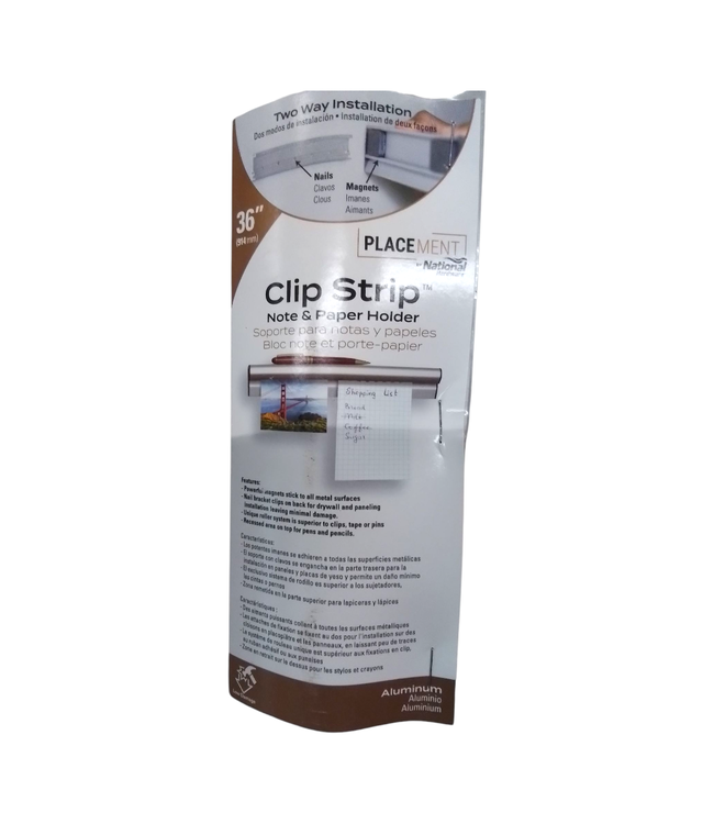 43877 National Hardware Clip Strip Note & Paper Holder