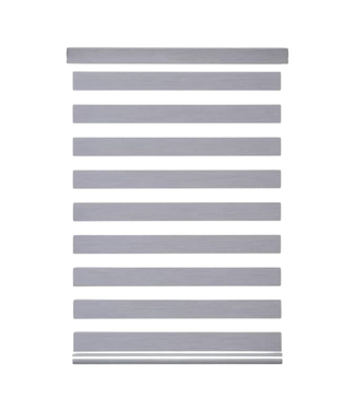 44099  Origin 21 Gray Room Darkening Cordless Zebra Shade 29"W