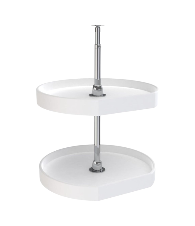 44131 Rev A Shelf 20" White D Shape Lazy Susan