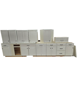 44179 Chalk White Cabinet Set of 12-pcs