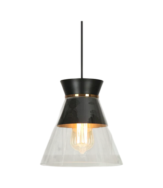 44256 Zevni Industrial Black/Brass Mini Hanging Kitchen Light