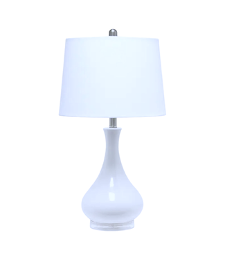 44268 Lalia Home Classix Blue Ice Table Lamp w/Fabric Shade