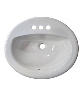 44284 White Undermount 3-Hole Bathroom Sink