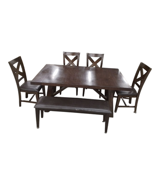 44332 Dining Room Table With Bench And Chairs 6 Piece Set