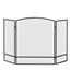 44435 Master Forge Black 3 -Panel Arched Fireplace Screen