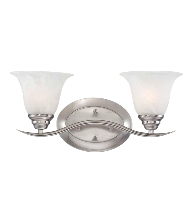 44440 Volume Lighting Brushed Nickel Vanity Light