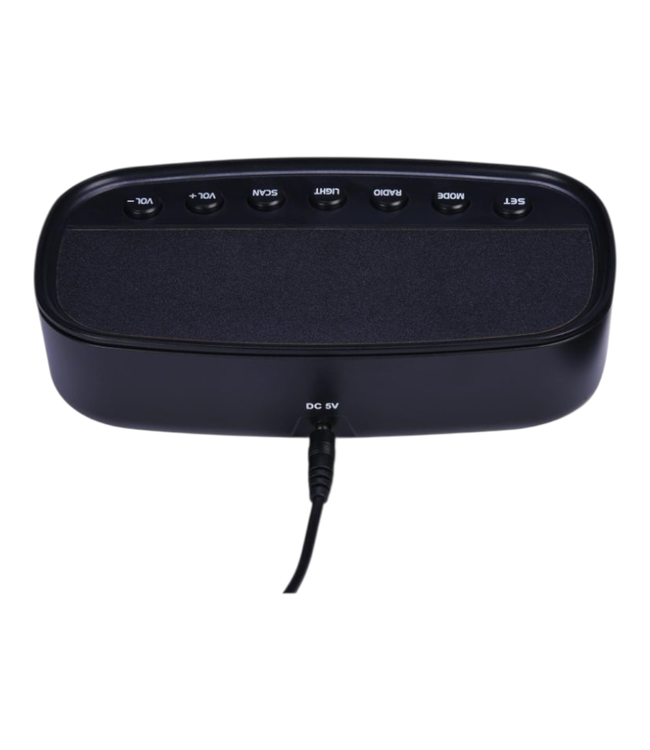 44455 RCA Digital Radio Alarm with USB Charging Cord