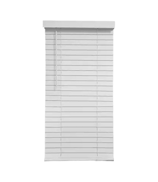44465 Home Decorators White Cordless Faux Wood Blinds