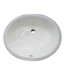 44493 Off White Oval Undermount Bathroom Sink Bowl