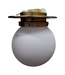 44475 Z-Lite Calhoun 1-Light Brass Flush Mount Light