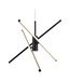 44527 Sonya 3 Light 44" LED Abstract Chandelier